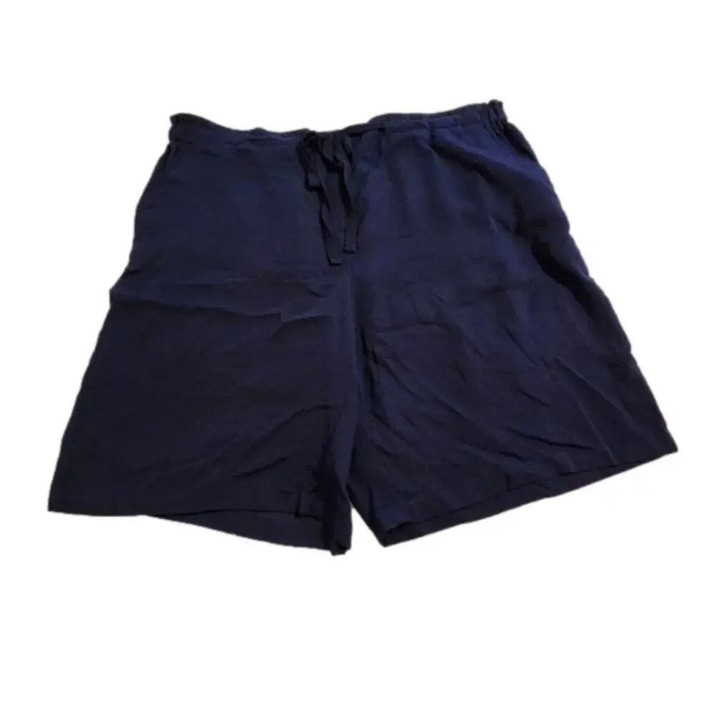 Avenue super comfy tie elastic waist blue Shorts plus size 20‎